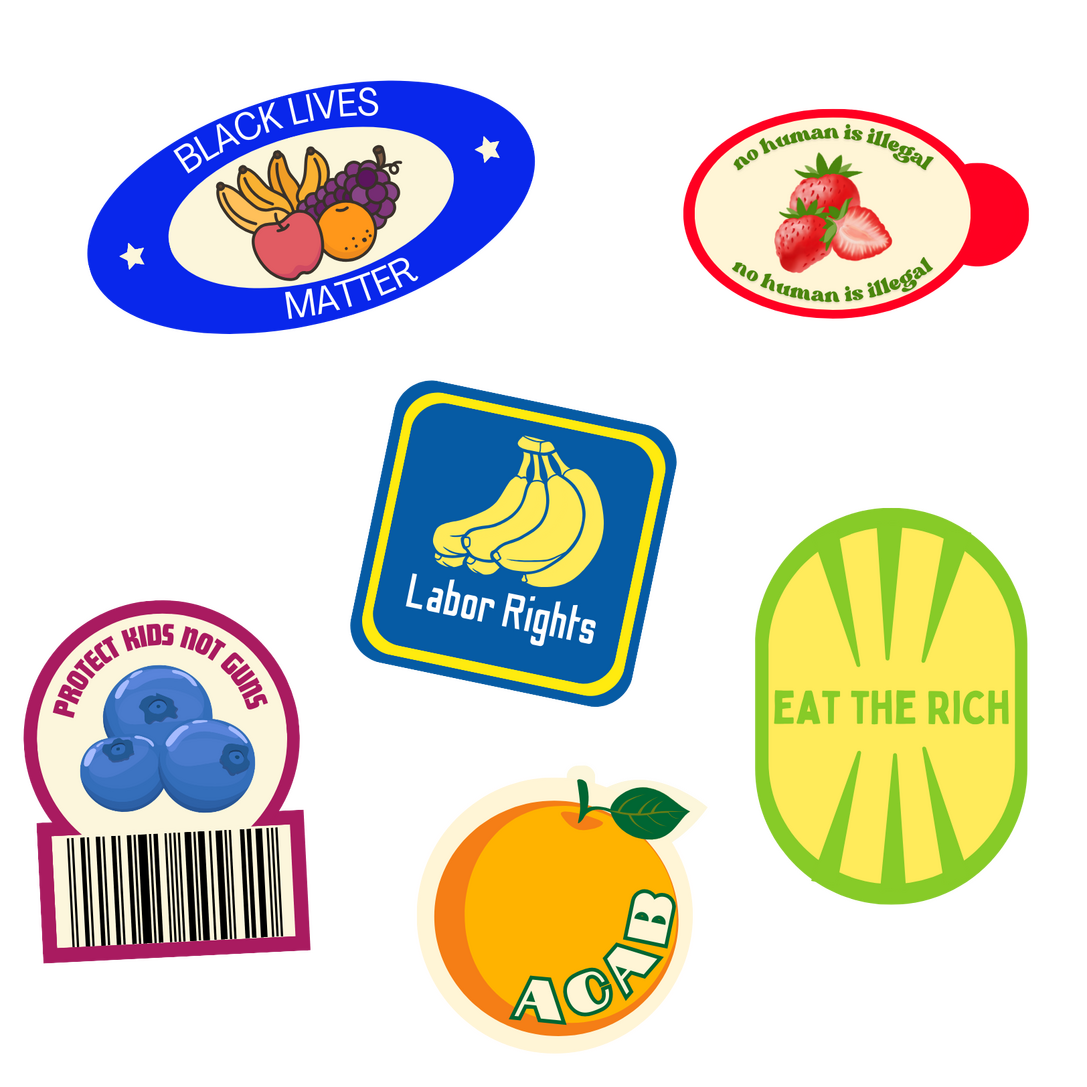Activist Fruit Stickers